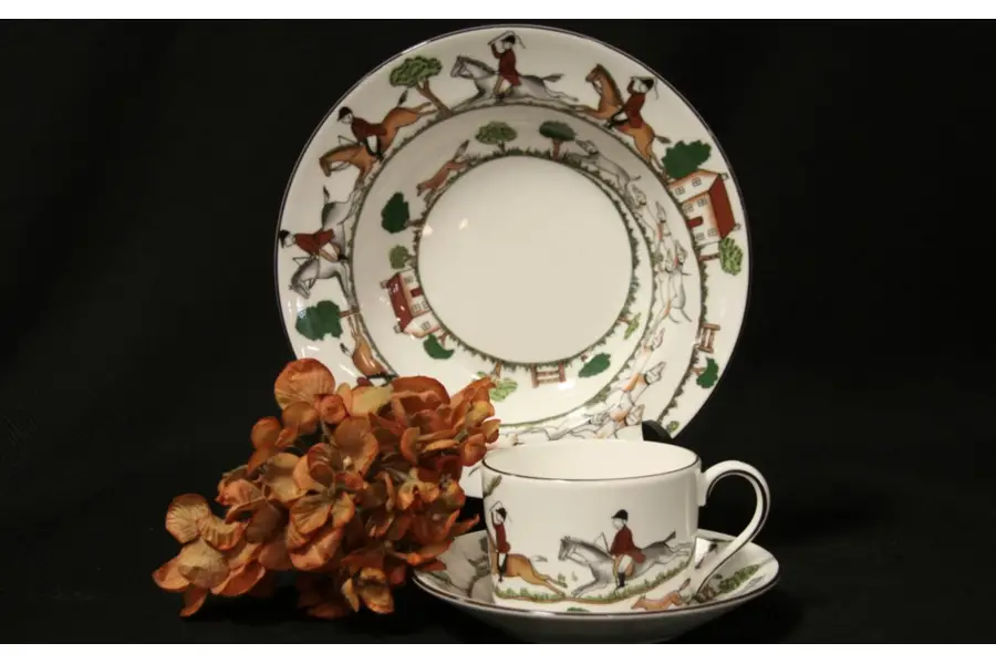 Photo of Wedgewood Hunting Scenes China, 3 Pc.