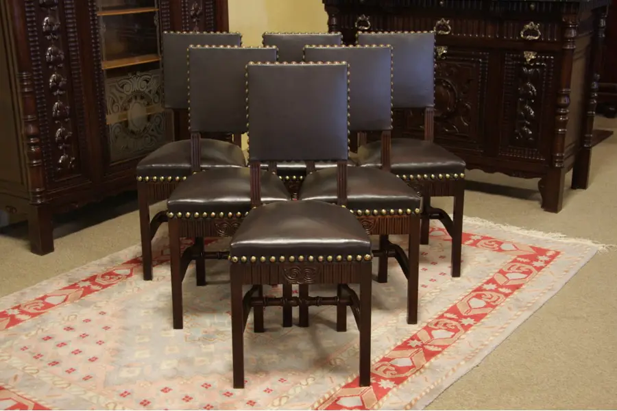 Photo of Set of 6 Italian Renaissance Carved Chairs