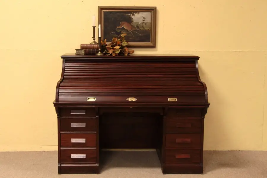 Photo of Chicago Antique 5' Mahogany Rolltop Desk