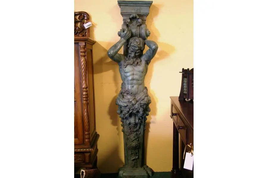 Photo of Bronze 7' Garden Fountain Figure, with Panpipes
