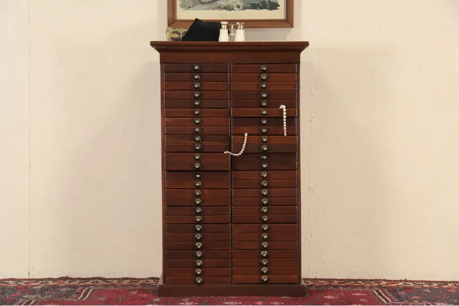 Photo of Watchmakers 28 Drawer 1890 Antique Parts, Jewelry or Collector Cabinet