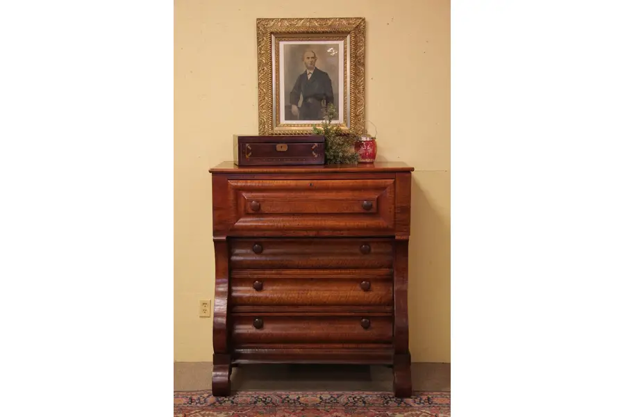 Photo of Empire 1840 Tiger & Curly Birdseye Maple Dresser