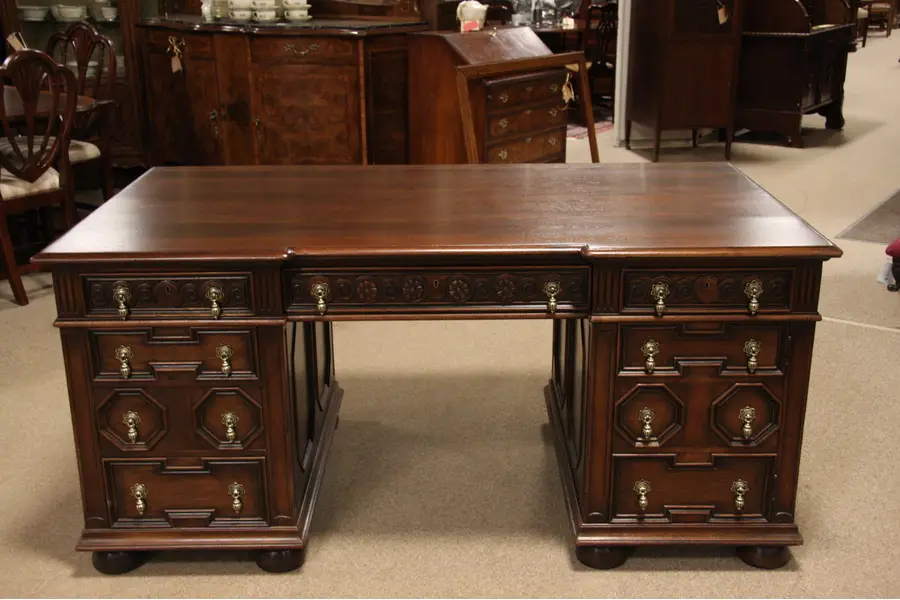 Photo of Kittinger English Tudor Executive Desk circa 1925