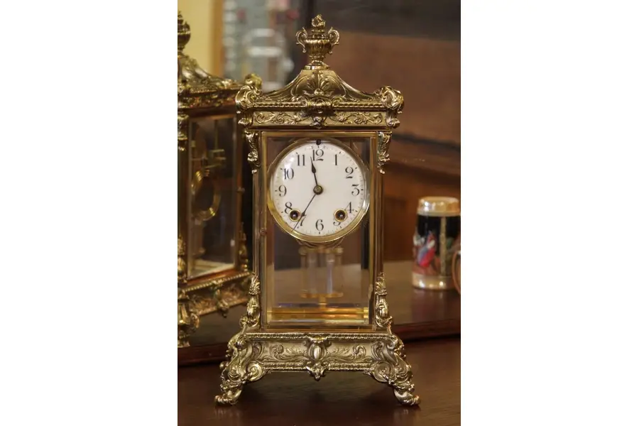 Photo of Ansonia Antique Paris Regulator Clock, Beveled Glass