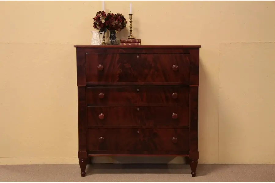 Photo of Empire Cherry & Mahogany 1820 Chest or Dresser