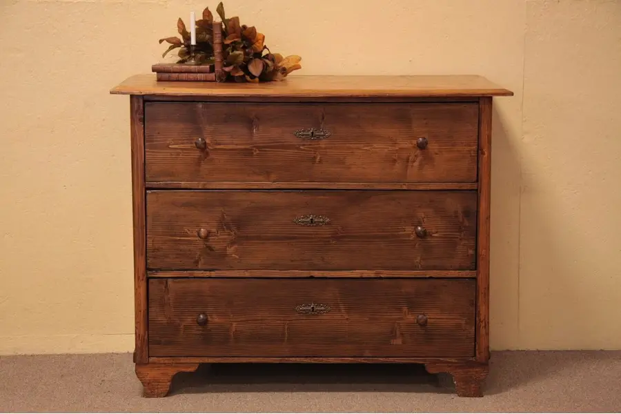 Photo of Country Pine Rustic Victorian Chest or Dresser