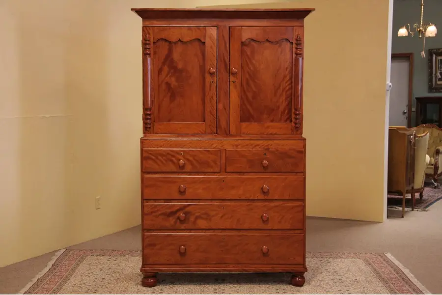Photo of New England Antique 1825 Cabinet or Armoire
