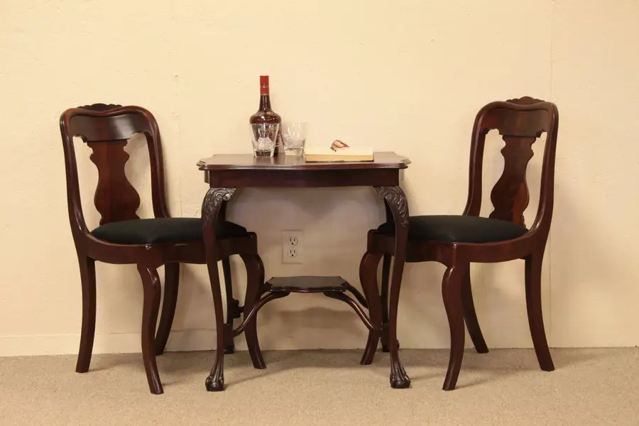 Photo of Pair of Antique 1835 Empire Mahogany Side Chairs