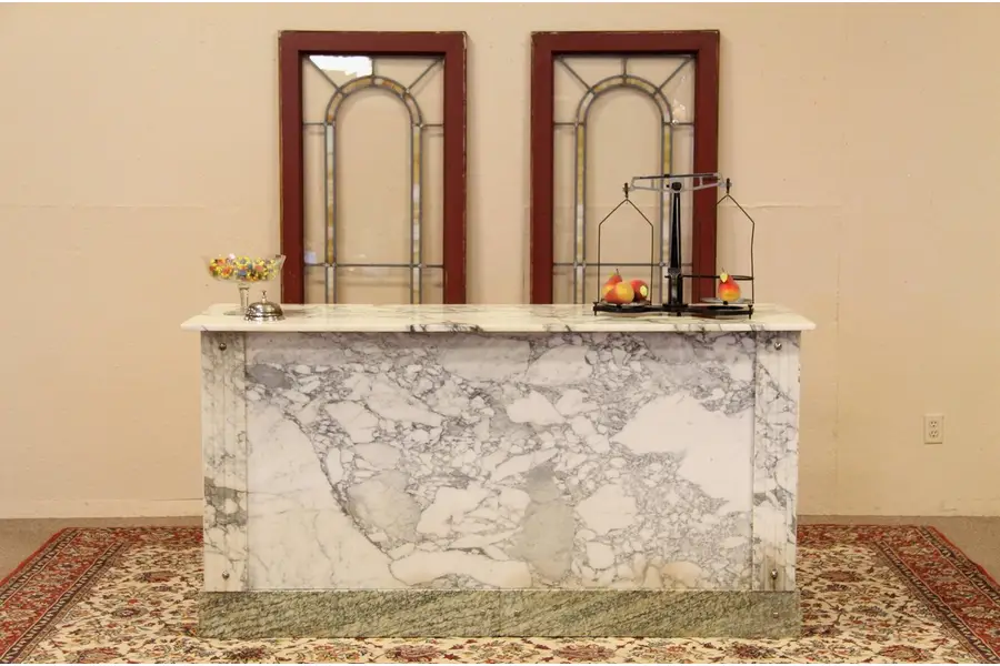Photo of Paris Marble Candy Store Counter or Bar, Cash Alarm