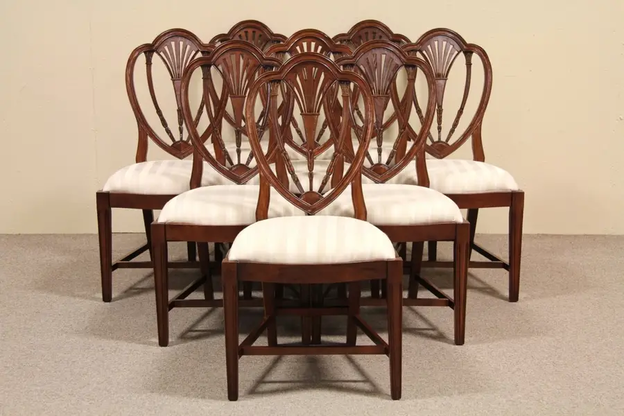 Photo of Set of 8 Shield Back Dining Chairs