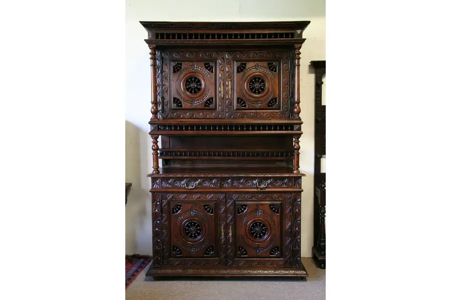 Photo of Brittany France Hand Carved Dowry Cabinet / Cupboard