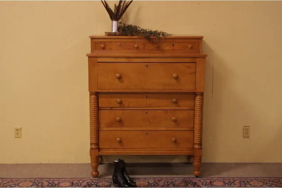 Photo of New England Tiger & Birdseye Maple Chest or Dresser