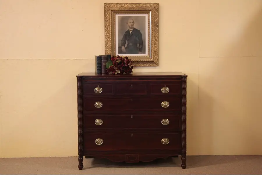 Photo of Sheraton 1800 Antique Chest or Dresser