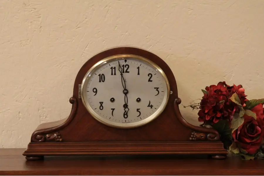 Photo of Gustave Becker Antique Westminster Mantel Clock