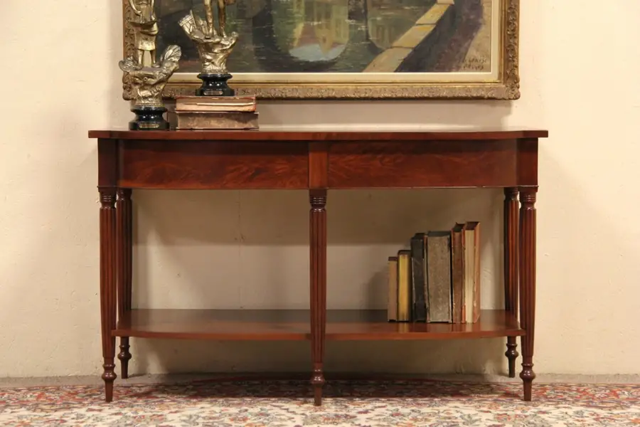 Photo of Sheraton 1825 Antique Console Table, Wide TV Console
