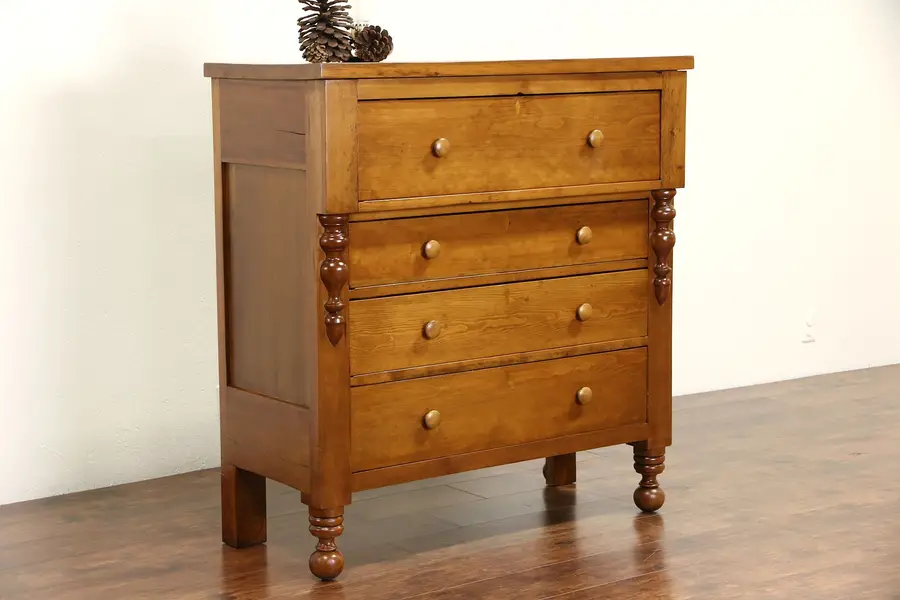 Photo of Pennsylvania 1840 Antique Cherry & Pine Country Chest or Dresser