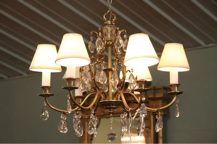 Photo of Brass Chandelier with Shades