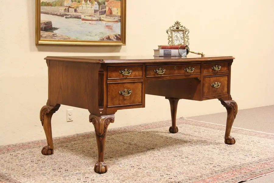Photo of Hekman English Country Oak Vintage Writing Desk