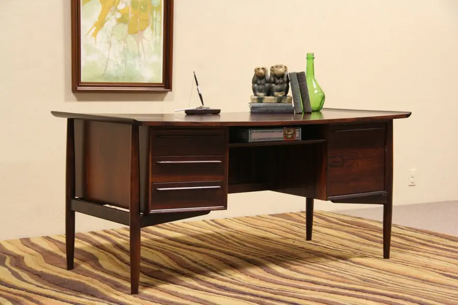Photo of Midcentury Danish Modern Rosewood 1960 Vintage Desk