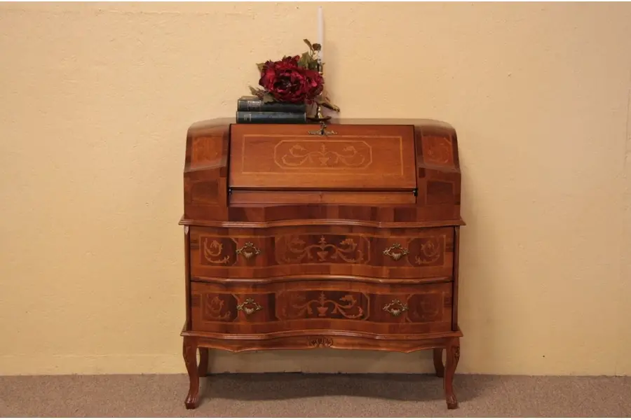 Photo of Bombe Marquetry Secretary Desk