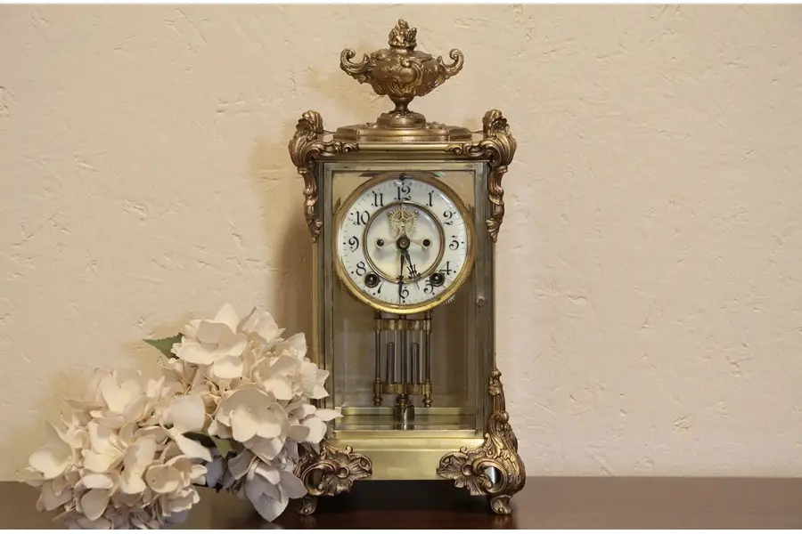 Photo of Ansonia Antique Paris Regulator Brass Clock