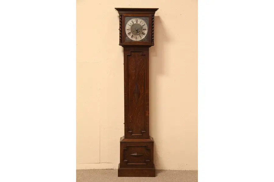 Photo of Gustave Becker Oak Grandmother Tall Clock