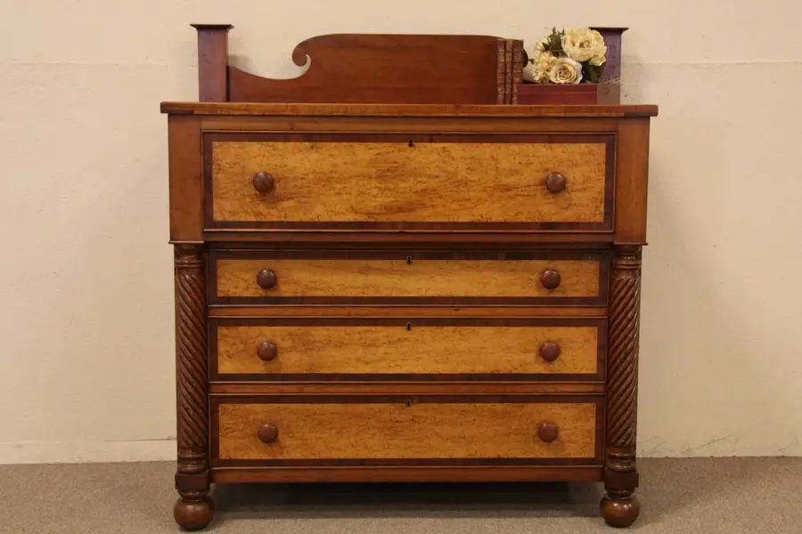 Photo of New England Cherry & Birdseye Maple Chest or Dresser