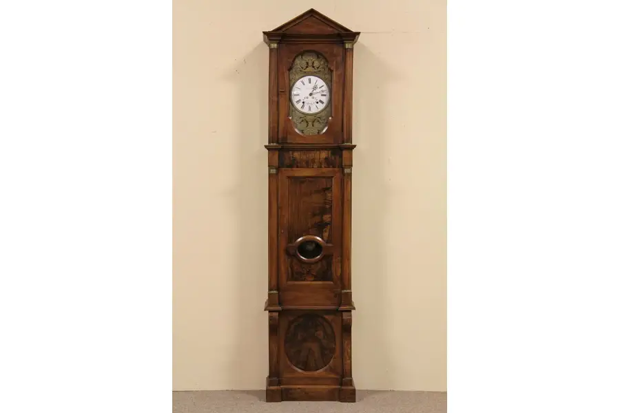 Photo of Country French Antique 1850 Walnut Clock