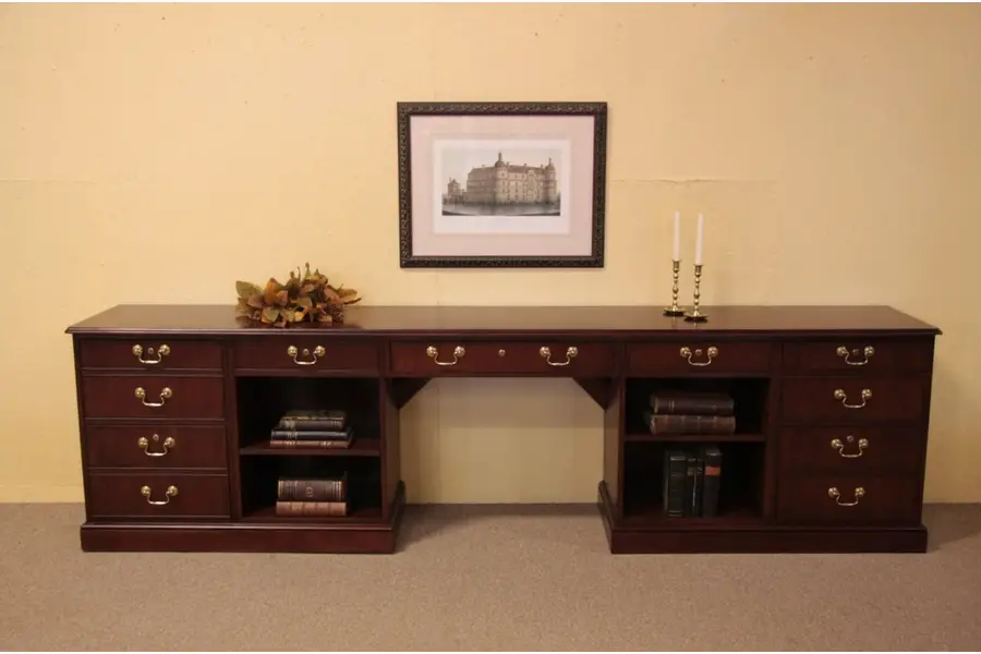 Photo of Computer Desk or Credenza, Lateral Files, Baker