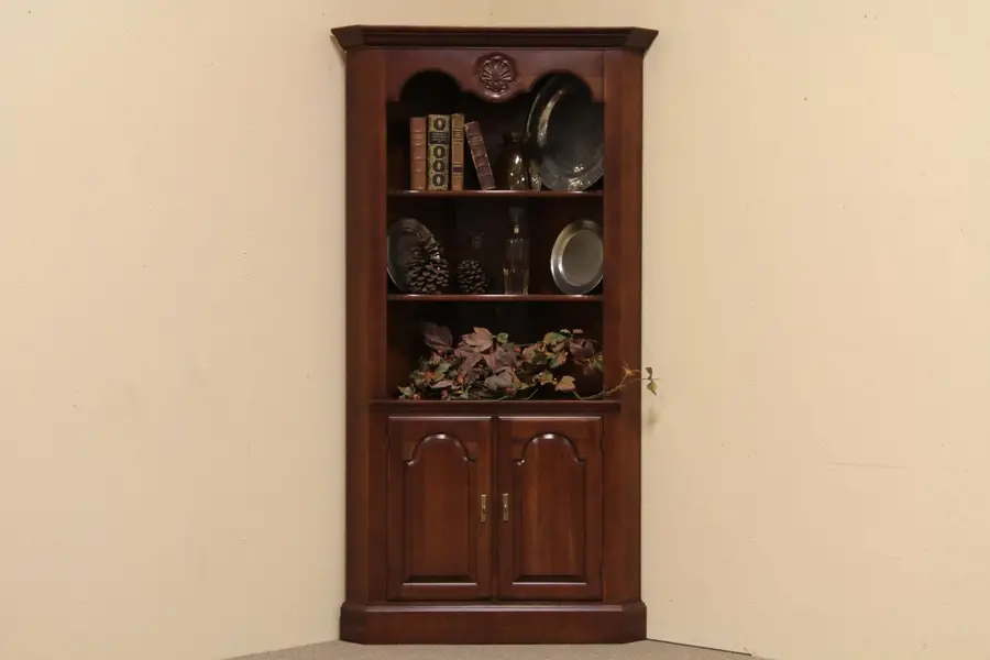 Photo of Cherry Traditional Vintage Corner Cabinet