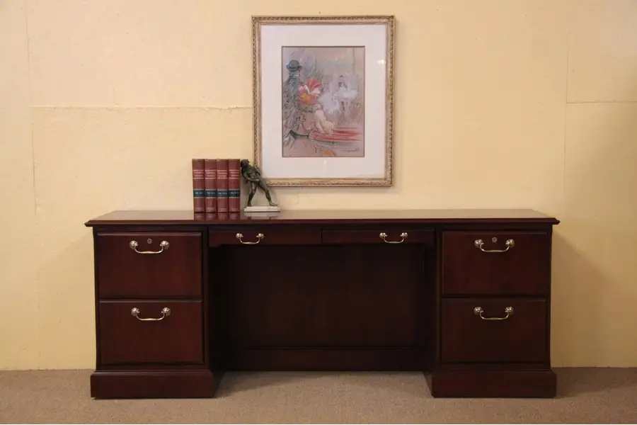 Photo of Alma Executive Mahogany Credenza with Files
