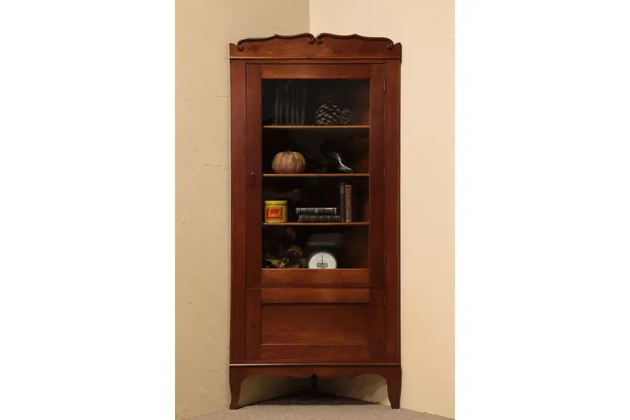 Photo of Cherry Handmade Antique Corner Cabinet