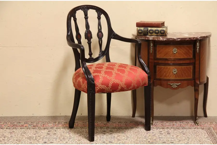Photo of Adam Style Antique Carved Arm Chair