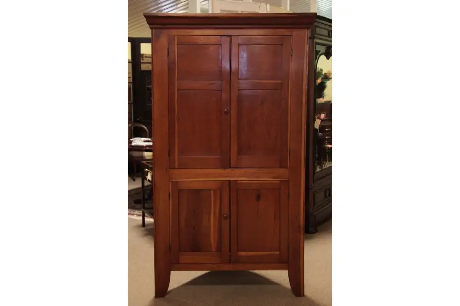 Photo of Cherry New England Country Corner Cabinet Cupboard