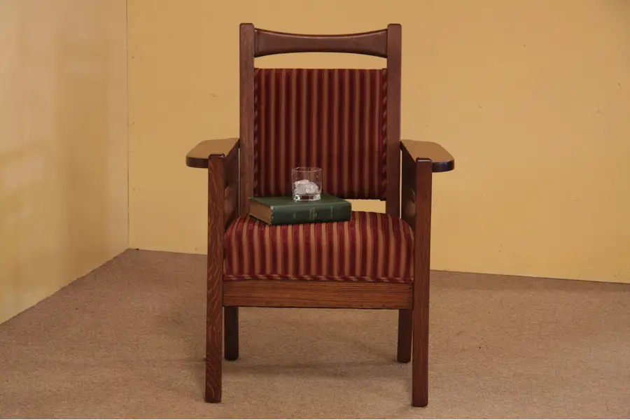 Photo of Arts & Crafts Mission Quarter-sawn Oak Armchair