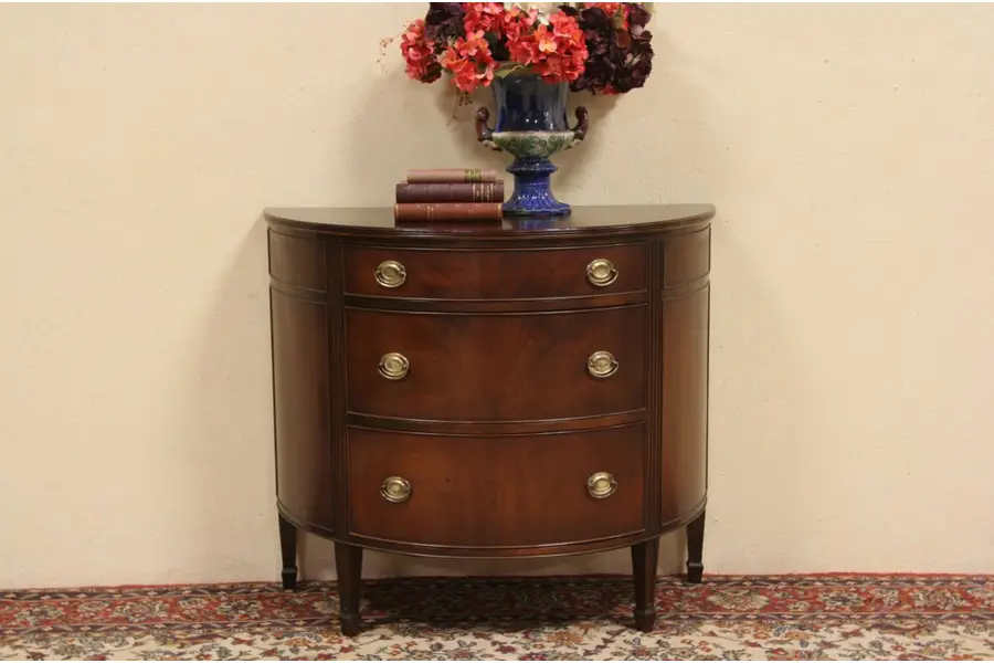 Photo of Demilune Half Round Hall Console Chest