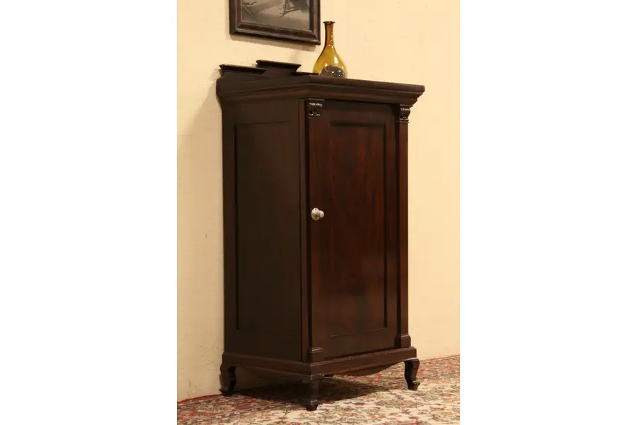 Photo of Mahogany 1900 Antique Music or Bathroom Cabinet
