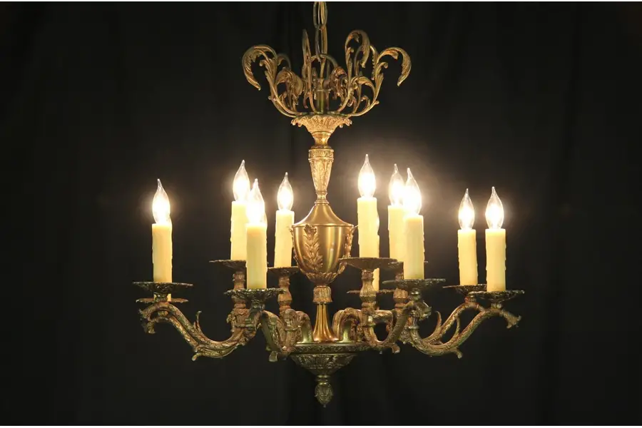 Photo of Chandelier, 12 Beeswax Candles