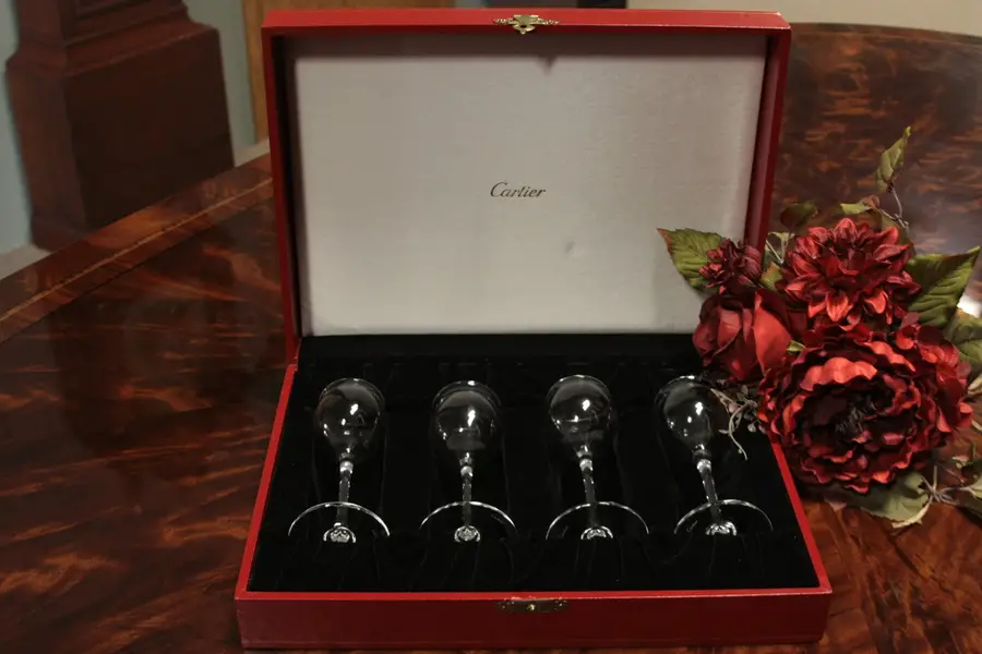 Photo of Set of 4 Cartier Goblets in Case