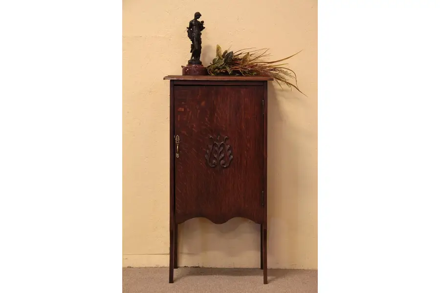 Photo of Arts & Crafts Oak Sheet Music Cabinet