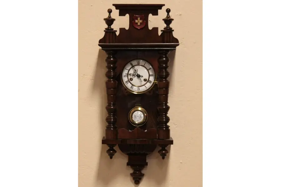 Photo of Swiss Victorian Regulator Antique Wall Clock