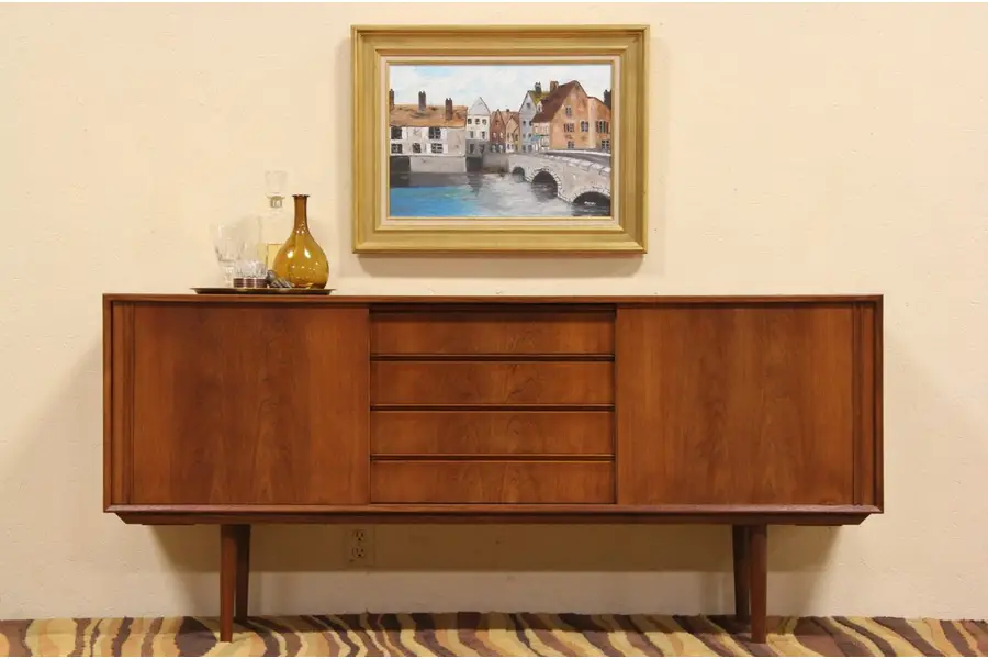 Photo of Danish Midcentury Modern Teak Credenza or Sideboard