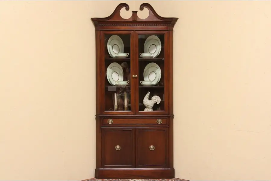 Photo of Traditional Mahogany Vintage Corner Cabinet