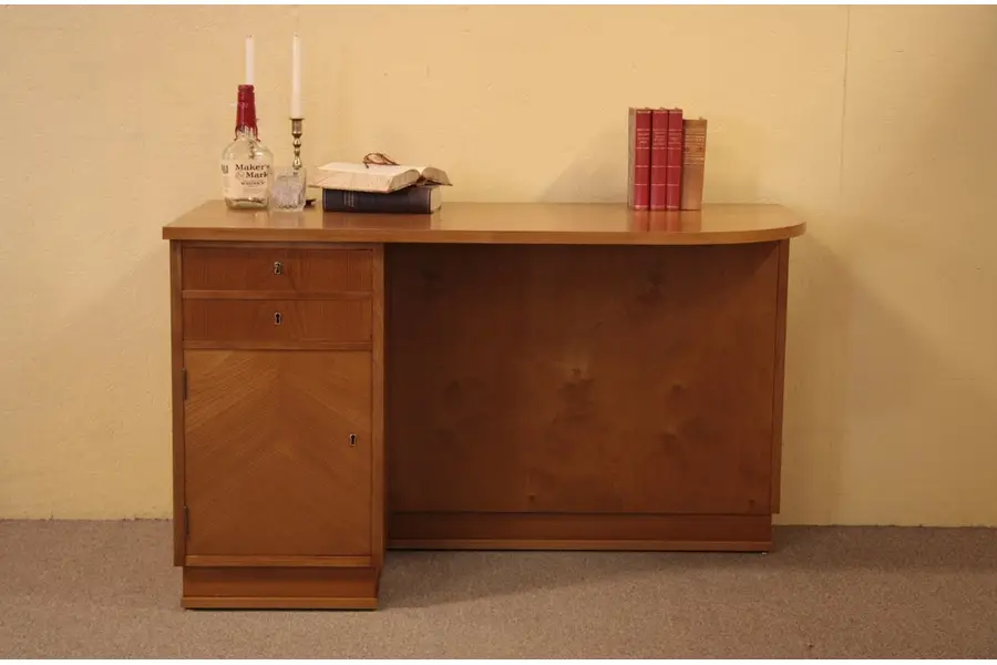 Photo of Art Deco 1935 Antique Desk, Bookshelves