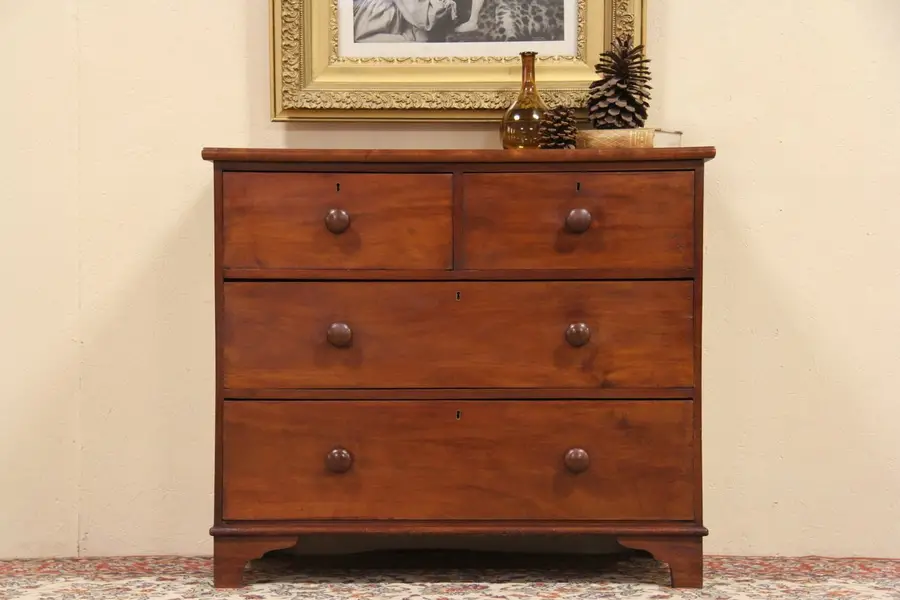 Photo of Scottish 1870 Antique Dresser or Chest of Drawers