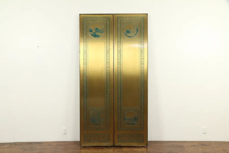 Photo of Pair of Art Deco Bronze Salvage Elevator Doors, Chicago Board of Trade