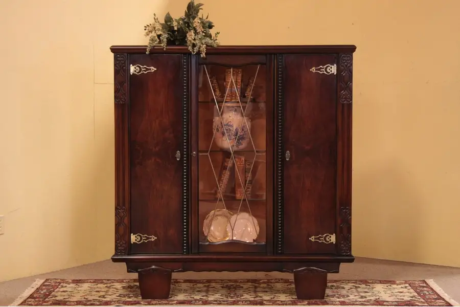 Photo of Art Deco Bookcase, Curio or China Cabinet