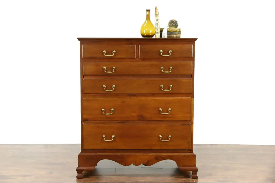Photo of Cherry 1790 Antique New England Tall Chest or Dresser