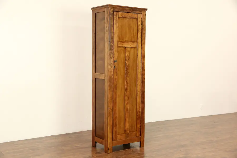 Photo of Country Pine 1910 Antique Primitive Chimney or Pantry Cupboard