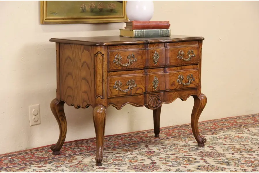 Photo of Baker Country French Oak & Burl Small Vintage Chest